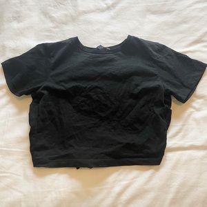 Black cropped top